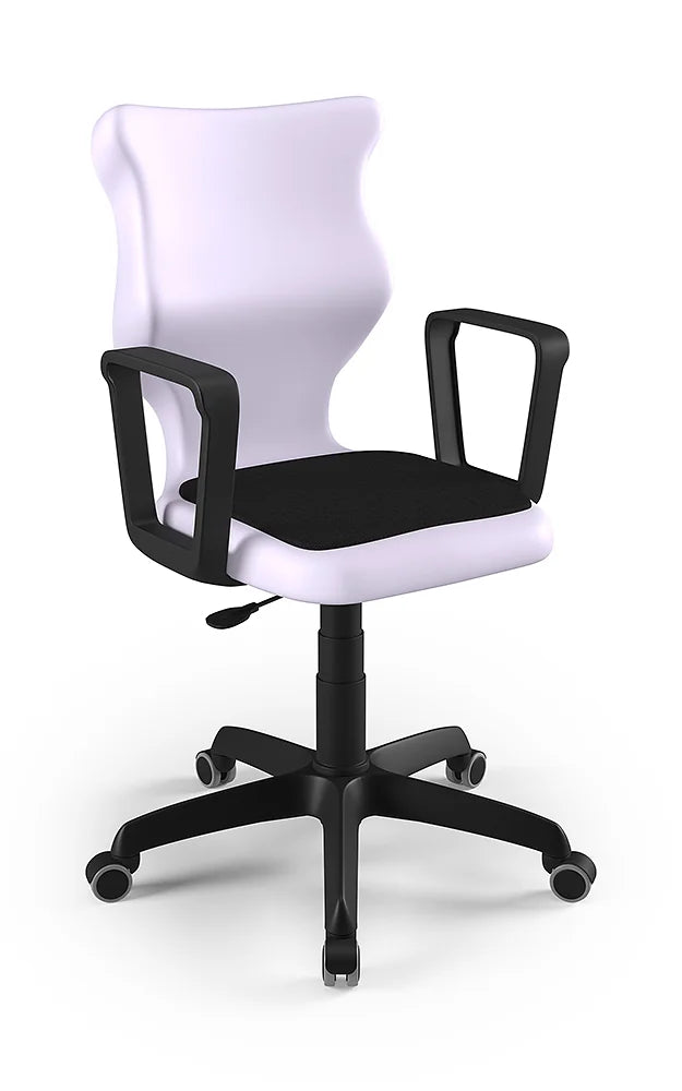 Krzesło szkolne Twist Soft z podłokietnikami, rozmiar 6 (wzrost 159–188 cm) – Czarny / Pastelowy fioletowy