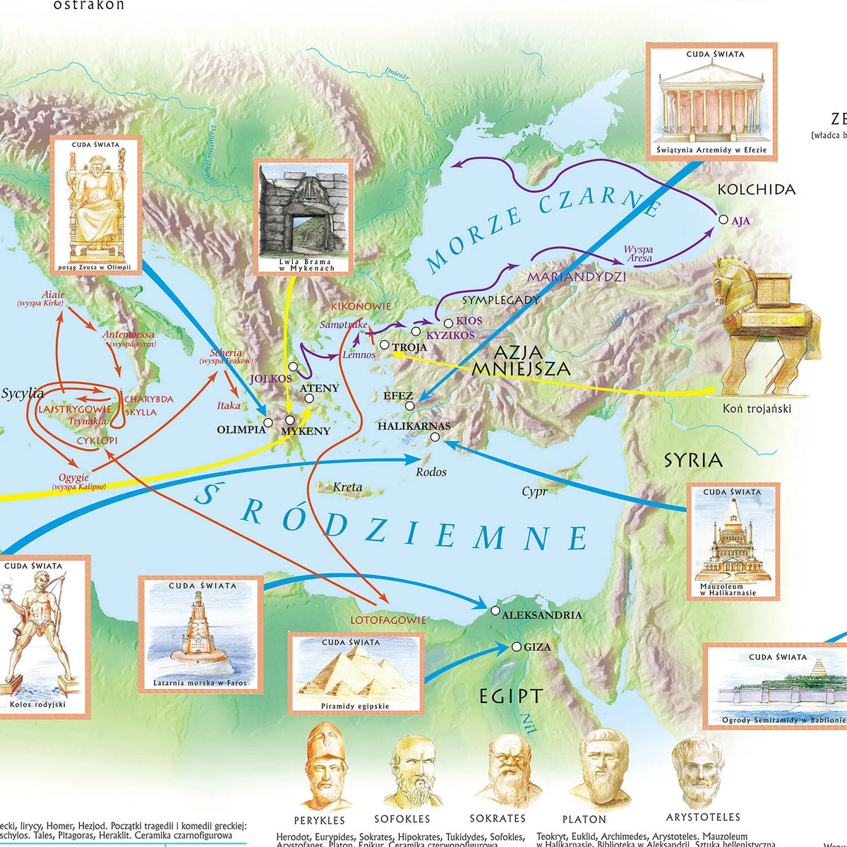 Kultura i mitologia starożytnej Grecji - mapa ścienna - zdjęcie 2