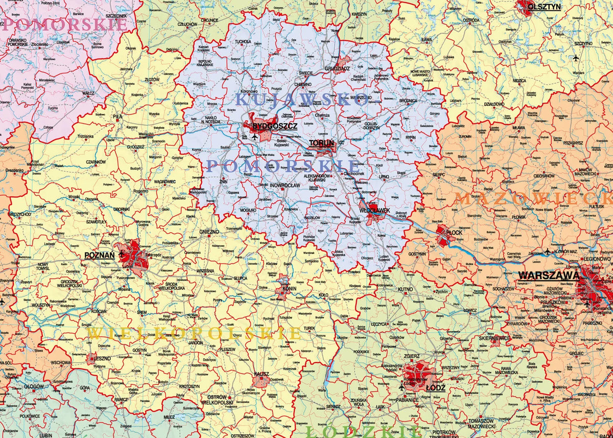 Mapa administracyjna Polski - zdjęcie 2