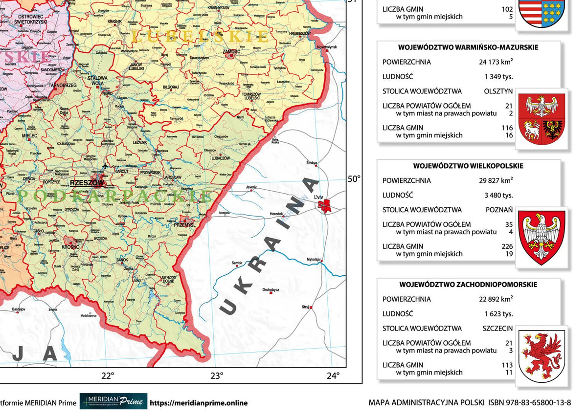 Mapa administracyjna Polski - zdjęcie 3