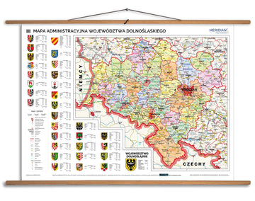 Mapa administracyjna województwa dolnośląskiego