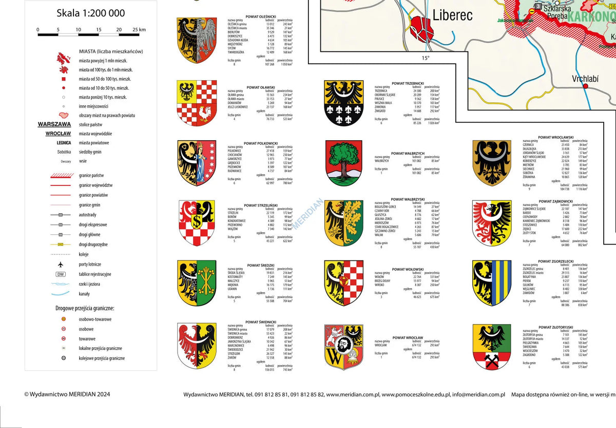 Mapa administracyjna województwa dolnośląskiego - zdjęcie 2