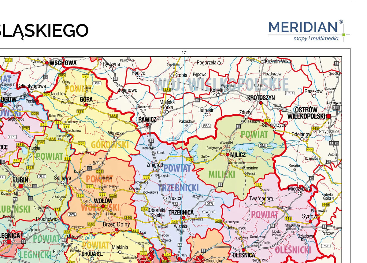 Mapa administracyjna województwa dolnośląskiego - zdjęcie 3