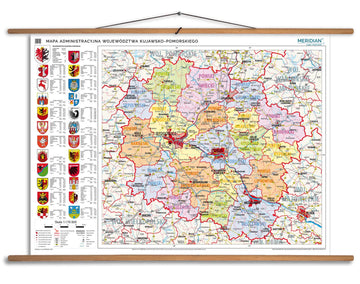 Mapa administracyjna województwa kujawsko-pomorskiego