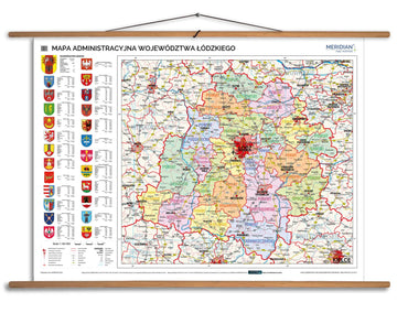 Mapa administracyjna województwa łódzkiego