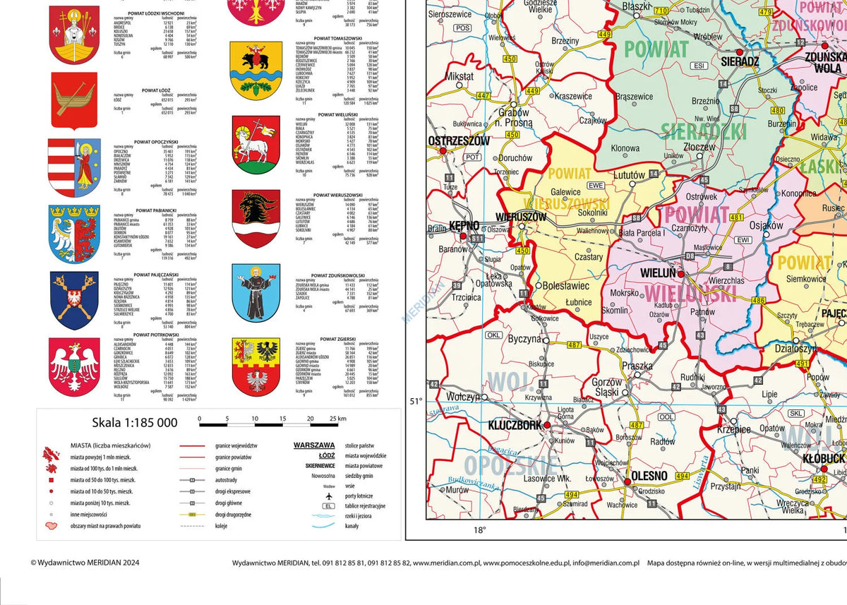 Mapa administracyjna województwa łódzkiego - zdjęcie 2