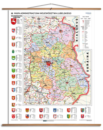 Mapa administracyjna województwa lubelskiego