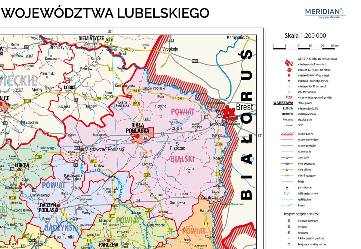 Mapa administracyjna województwa lubelskiego - zdjęcie 3