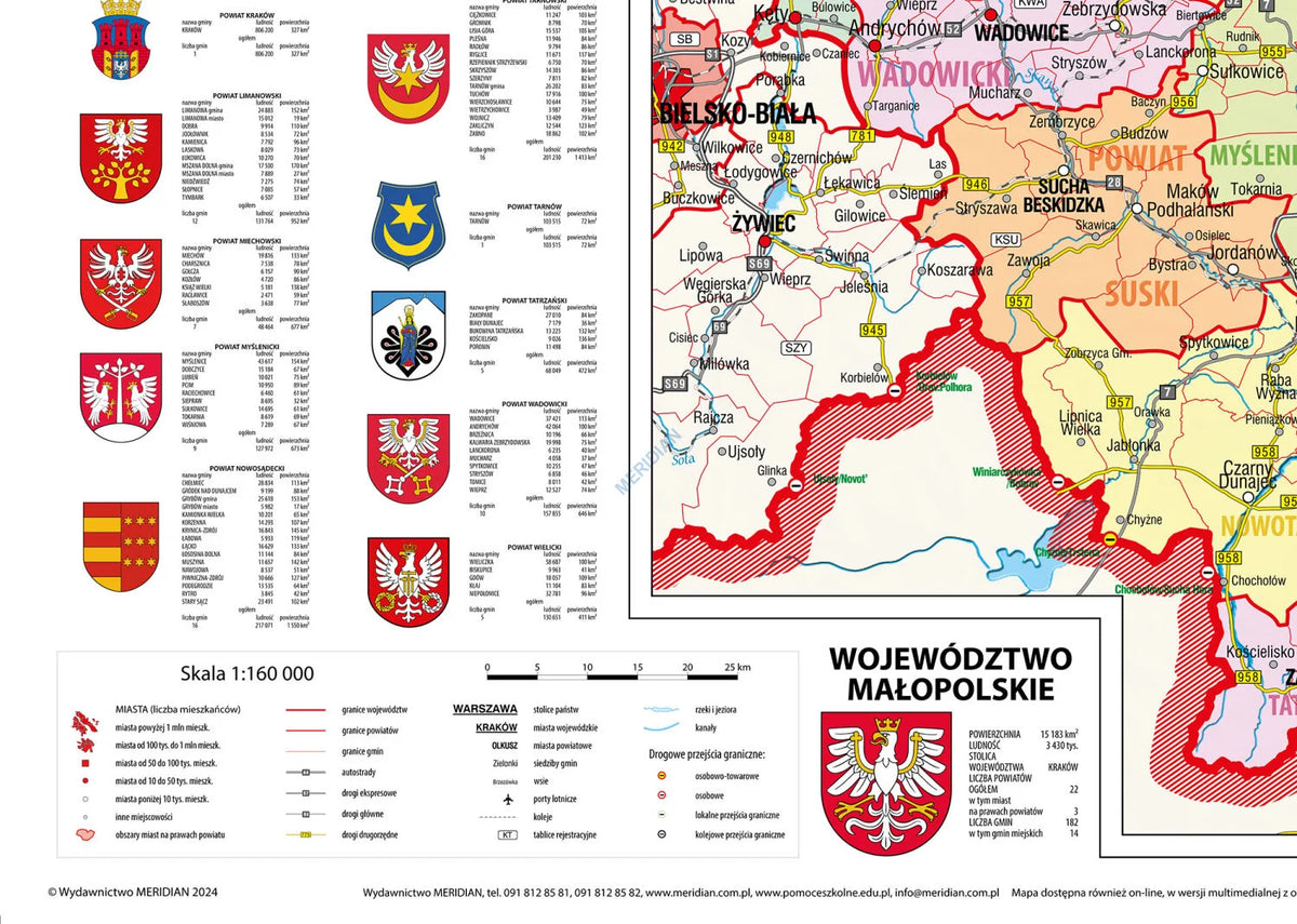 Mapa administracyjna województwa małopolskiego - zdjęcie 3