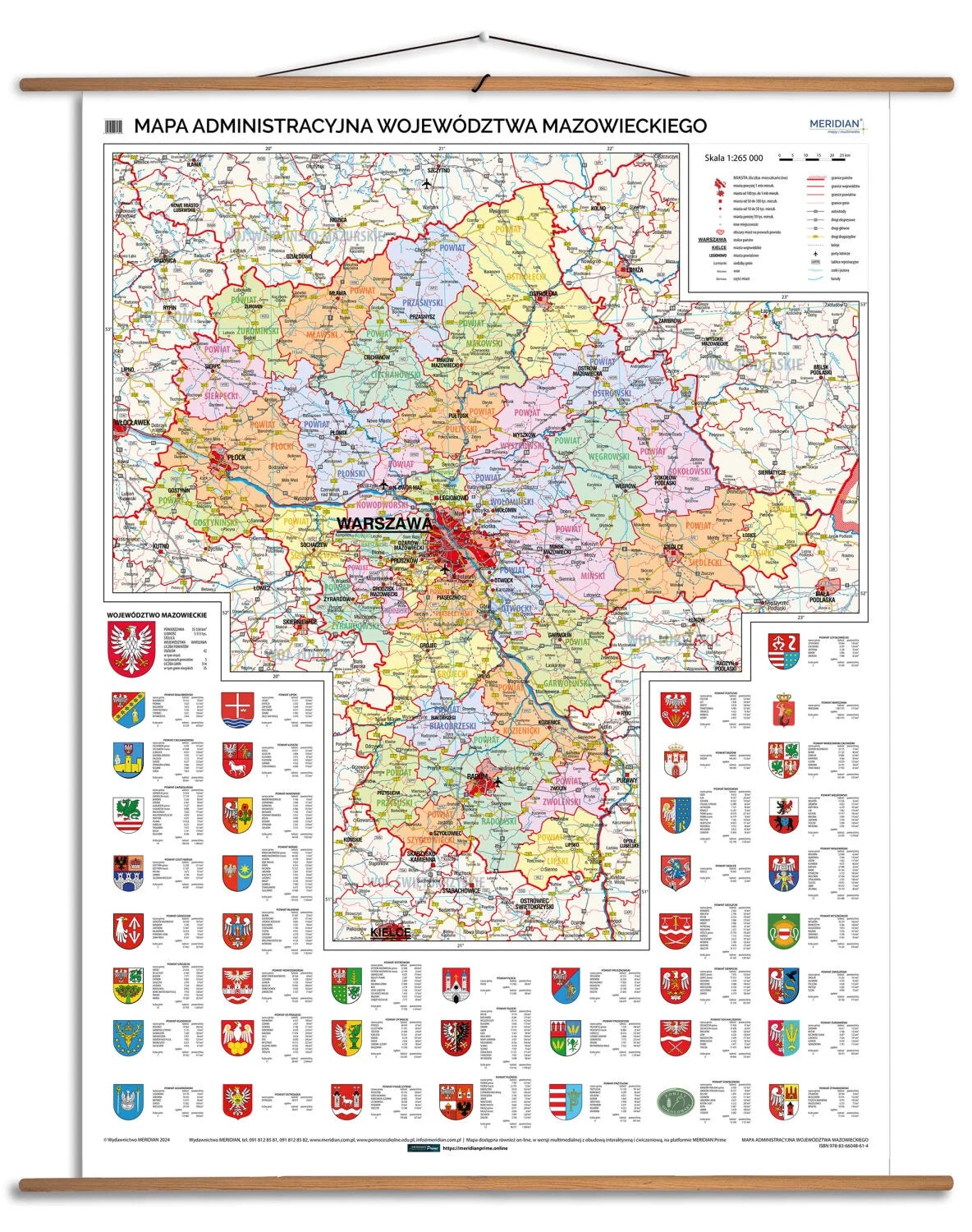 Mapa administracyjna województwa mazowieckiego