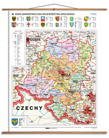 Mapa administracyjna województwa opolskiego