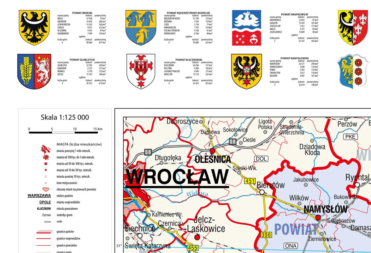 Mapa administracyjna województwa opolskiego - zdjęcie 2