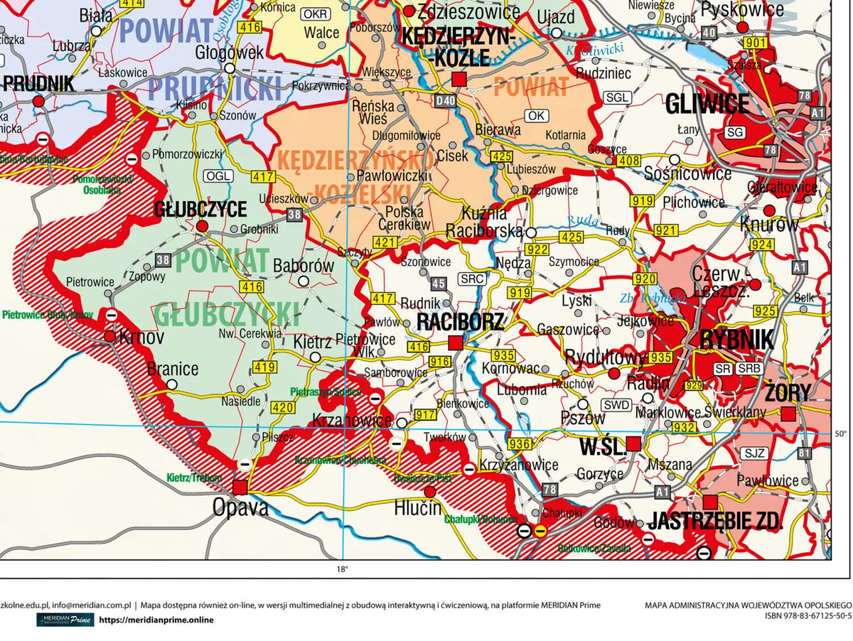 Mapa administracyjna województwa opolskiego - zdjęcie 3