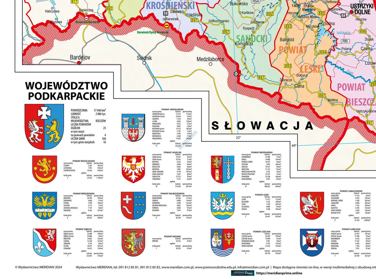 Mapa administracyjna województwa podkarpackiego - zdjęcie 2