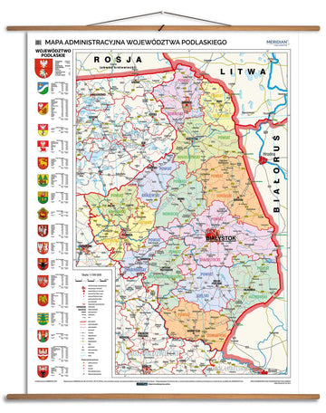 Mapa administracyjna województwa podlaskiego