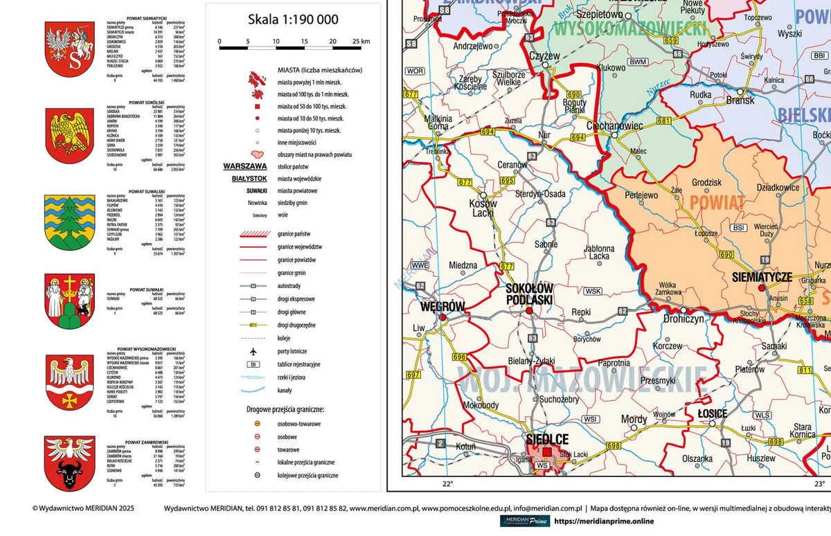 Mapa administracyjna województwa podlaskiego - zdjęcie 2