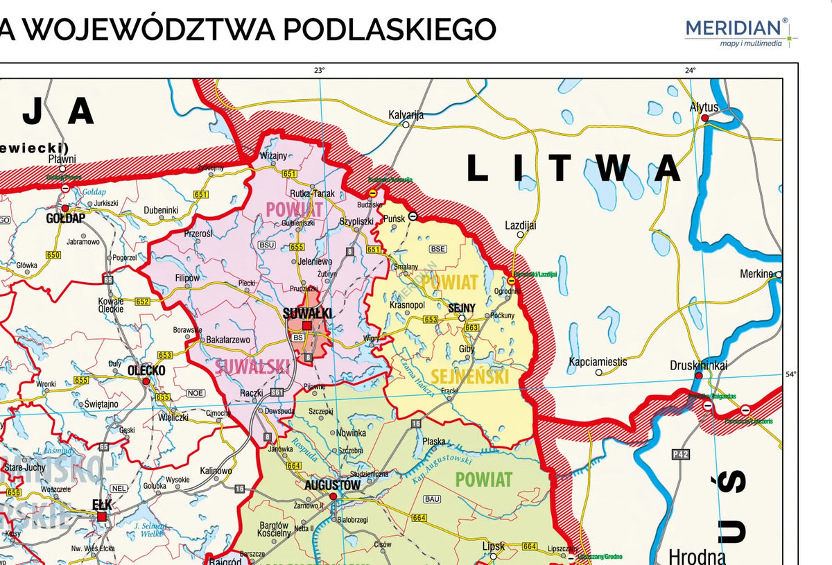 Mapa administracyjna województwa podlaskiego - zdjęcie 3