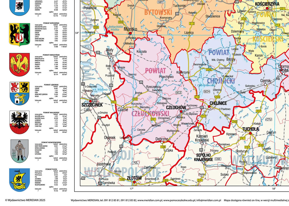 Mapa administracyjna województwa pomorskiego - zdjęcie 2