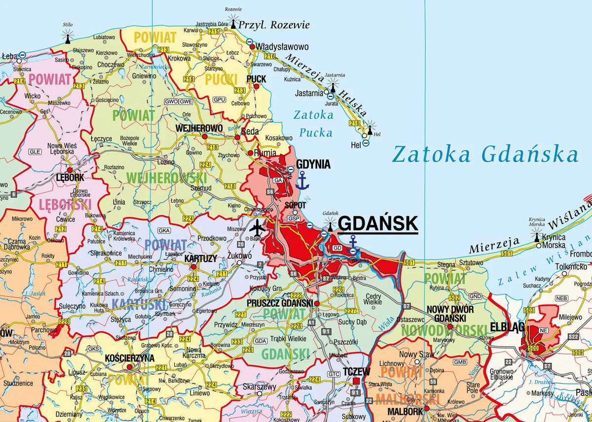 Mapa administracyjna województwa pomorskiego - zdjęcie 3