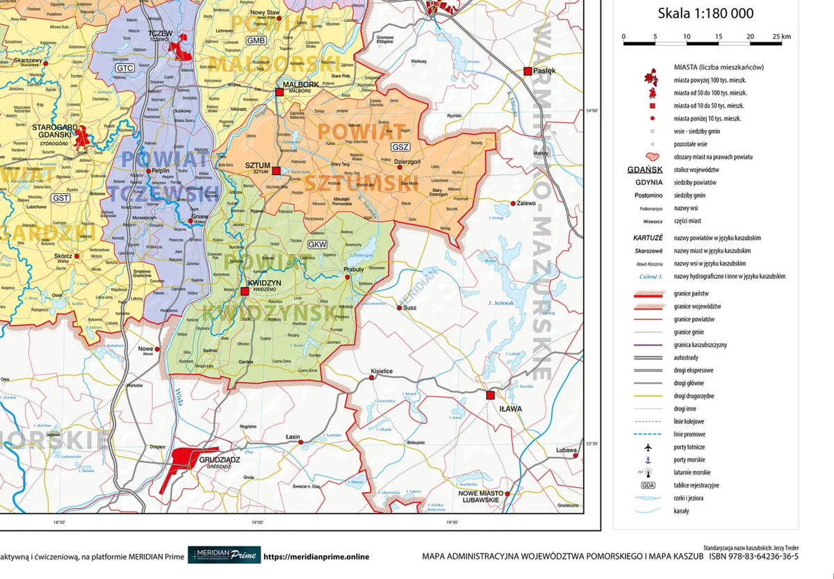Mapa administracyjna województwa pomorskiego i mapa Kaszub - zdjęcie 3
