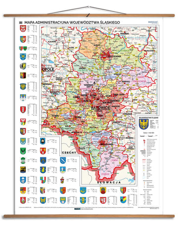 Mapa administracyjna województwa śląskiego