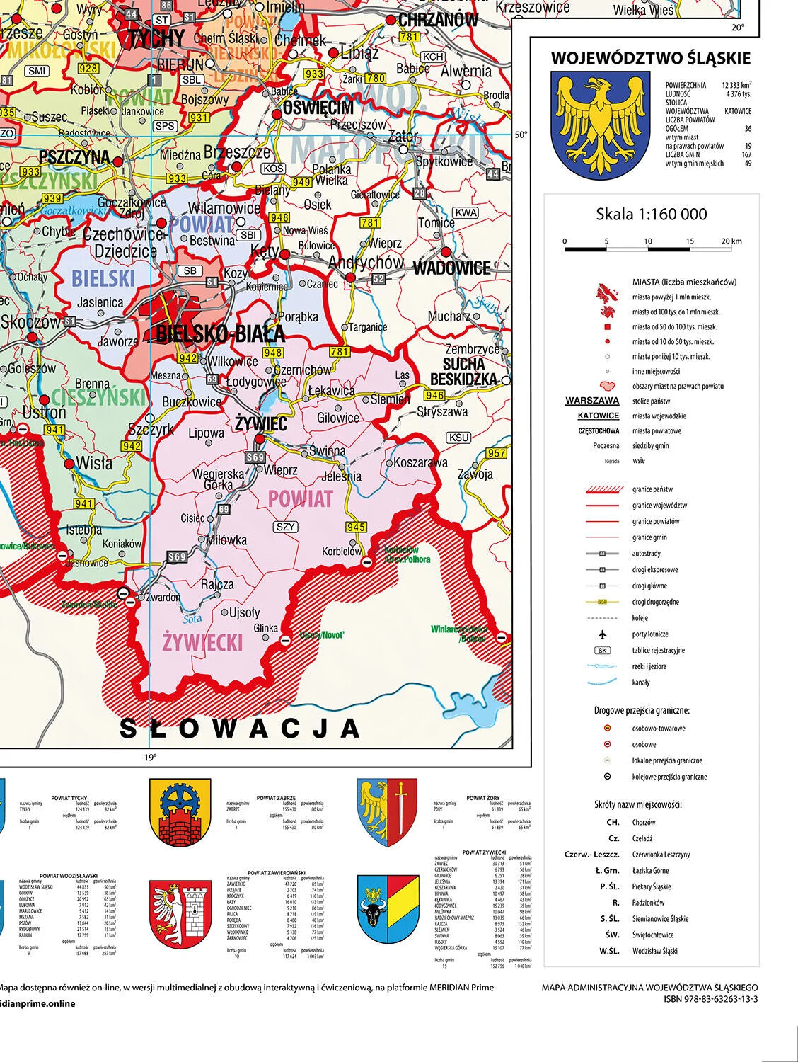 Mapa administracyjna województwa śląskiego - zdjęcie 2