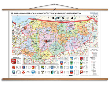 Mapa administracyjna województwa warmińsko-mazurskiego