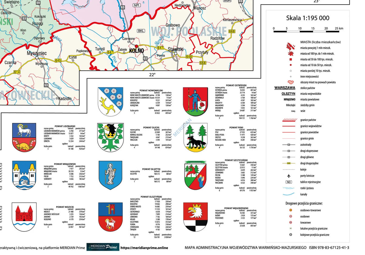 Mapa administracyjna województwa warmińsko-mazurskiego - zdjęcie 2