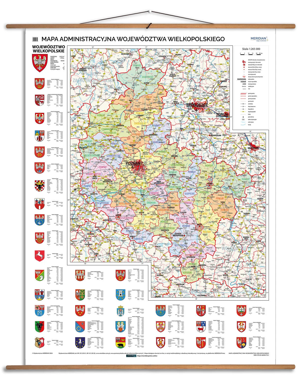 Mapa administracyjna województwa wielkopolskiego
