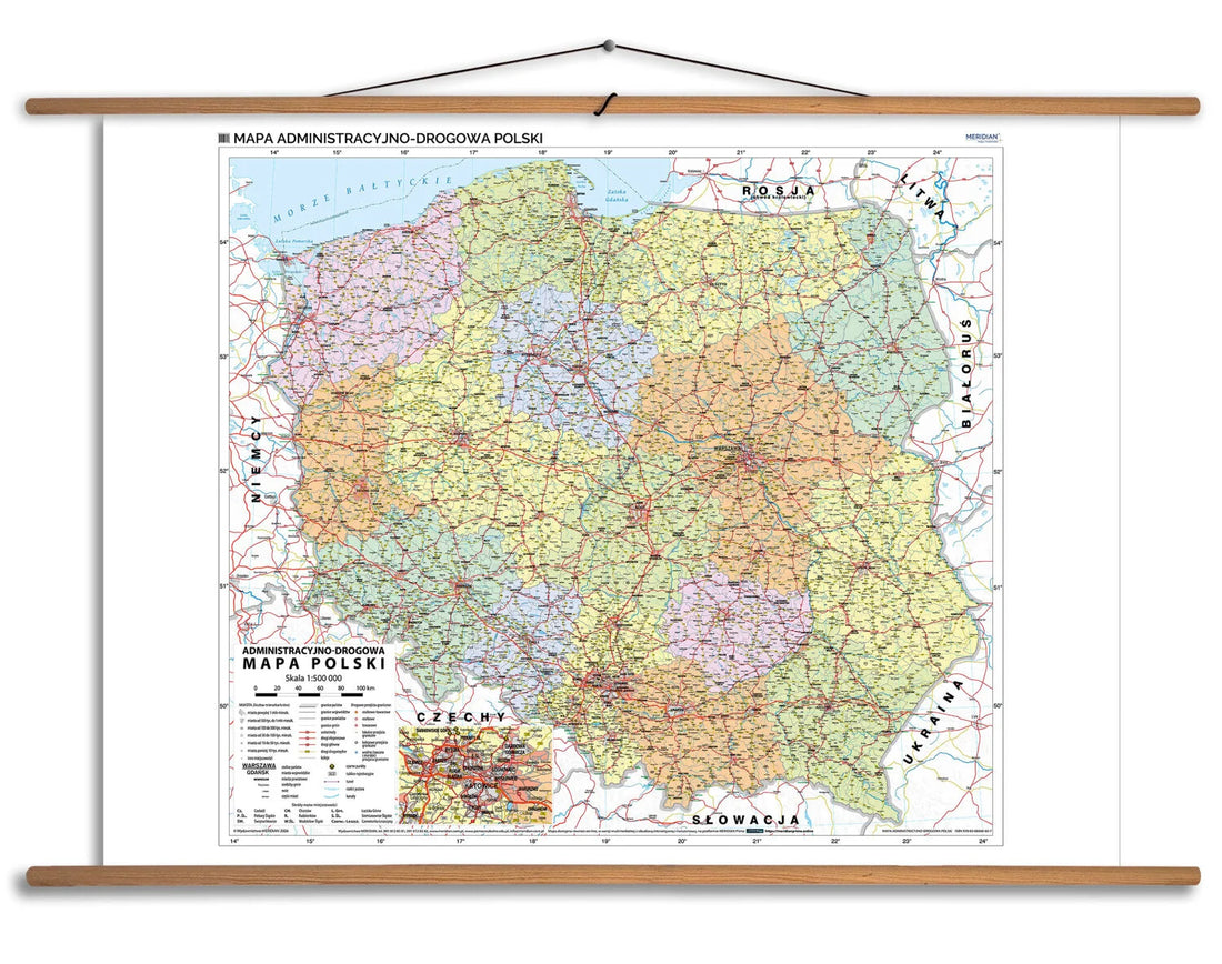 Mapa administracyjno-drogowa Polski