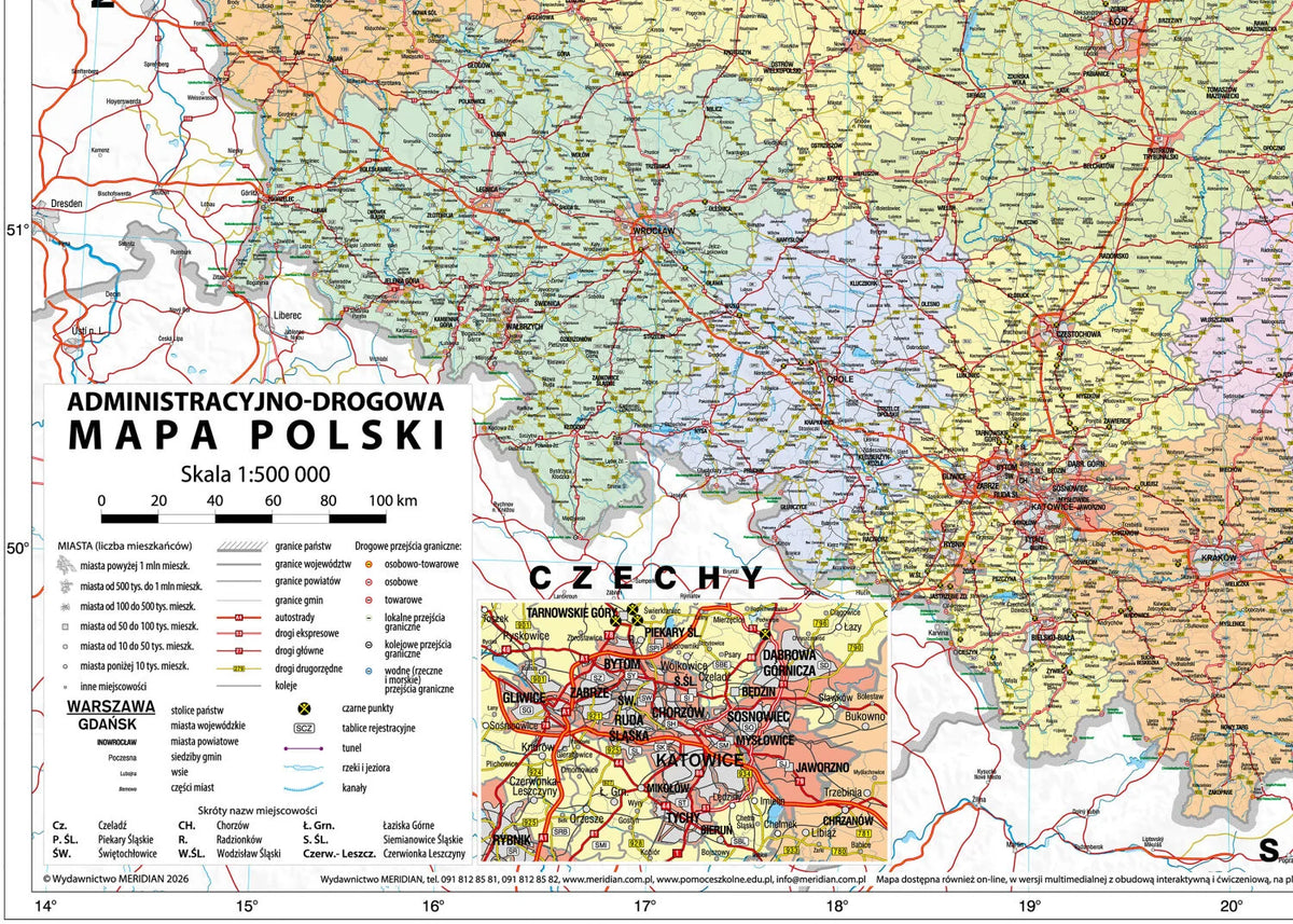 Mapa administracyjno-drogowa Polski - zdjęcie 2