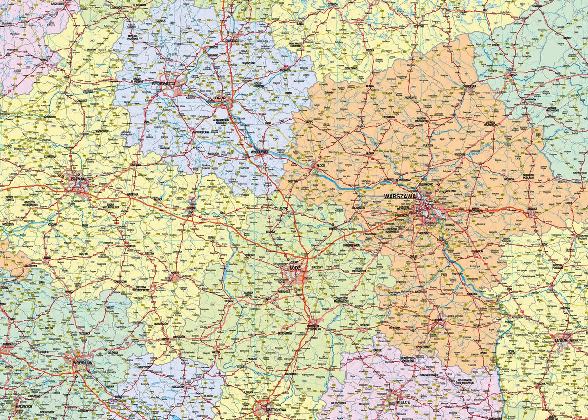 Mapa administracyjno-drogowa Polski - zdjęcie 3