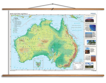 Mapa fizyczna Australii