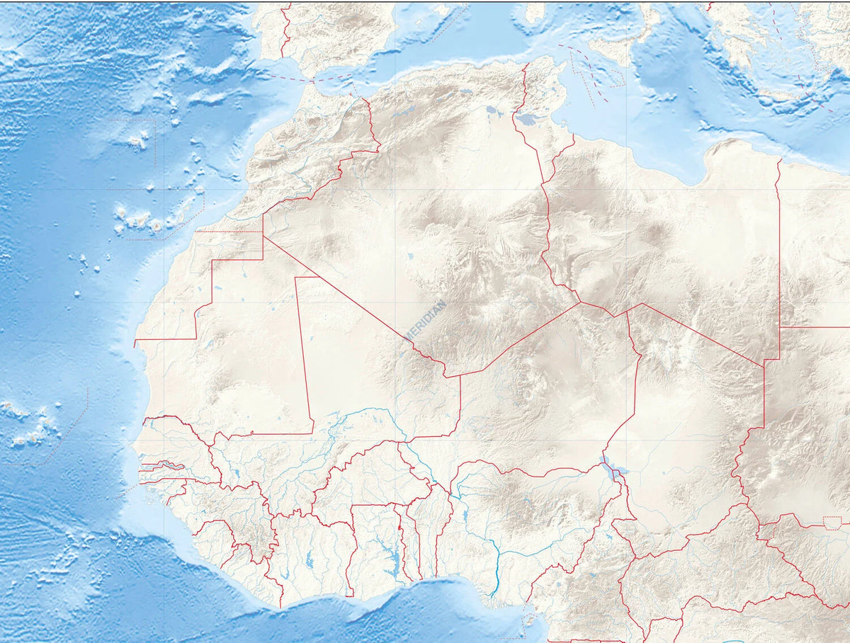 Mapa konturowa Afryki - zdjęcie 2