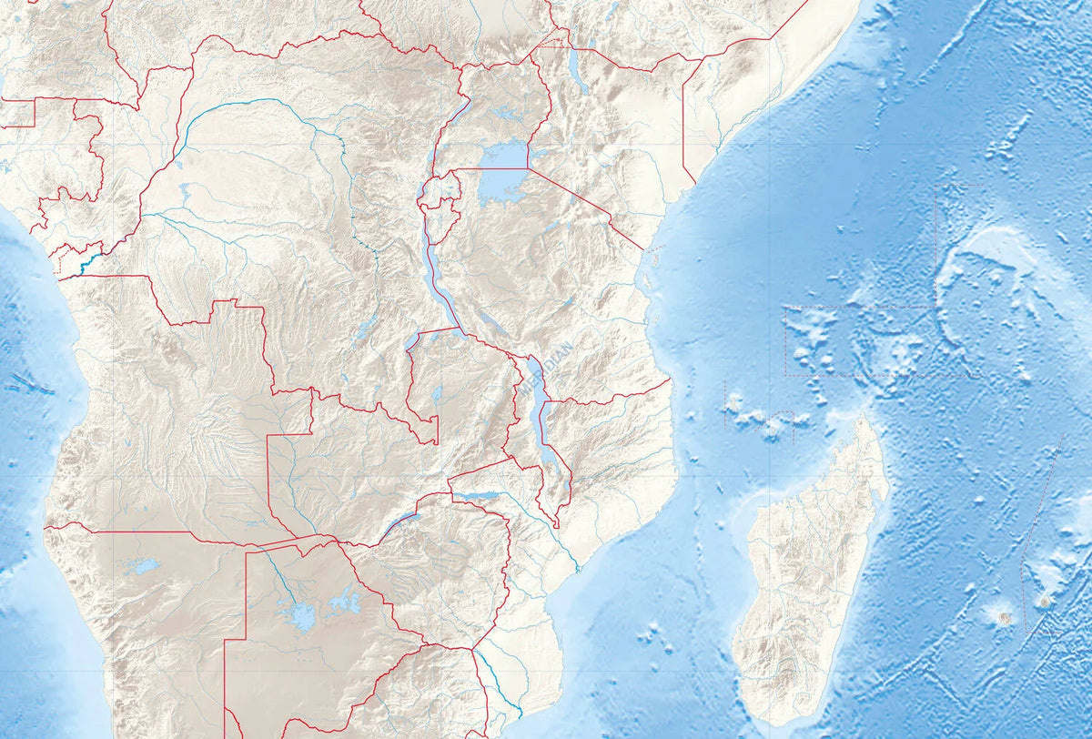 Mapa konturowa Afryki - zdjęcie 3