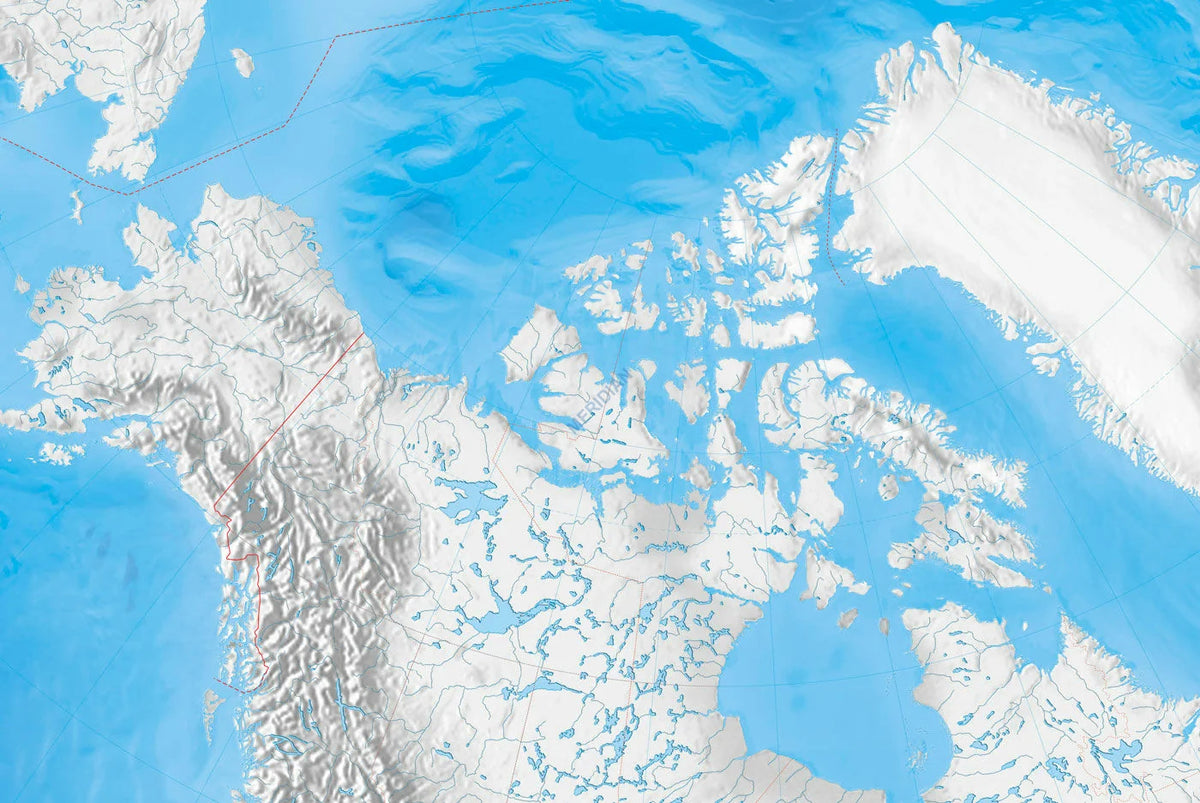 Mapa konturowa Ameryki Północnej i Środkowej - zdjęcie 3