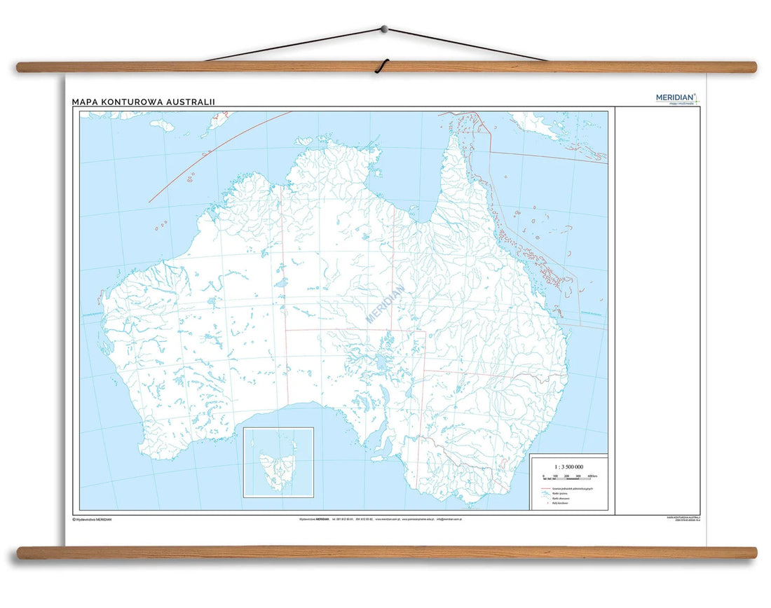 Mapa konturowa Australii