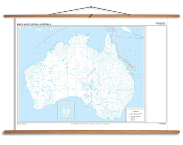 Mapa konturowa Australii