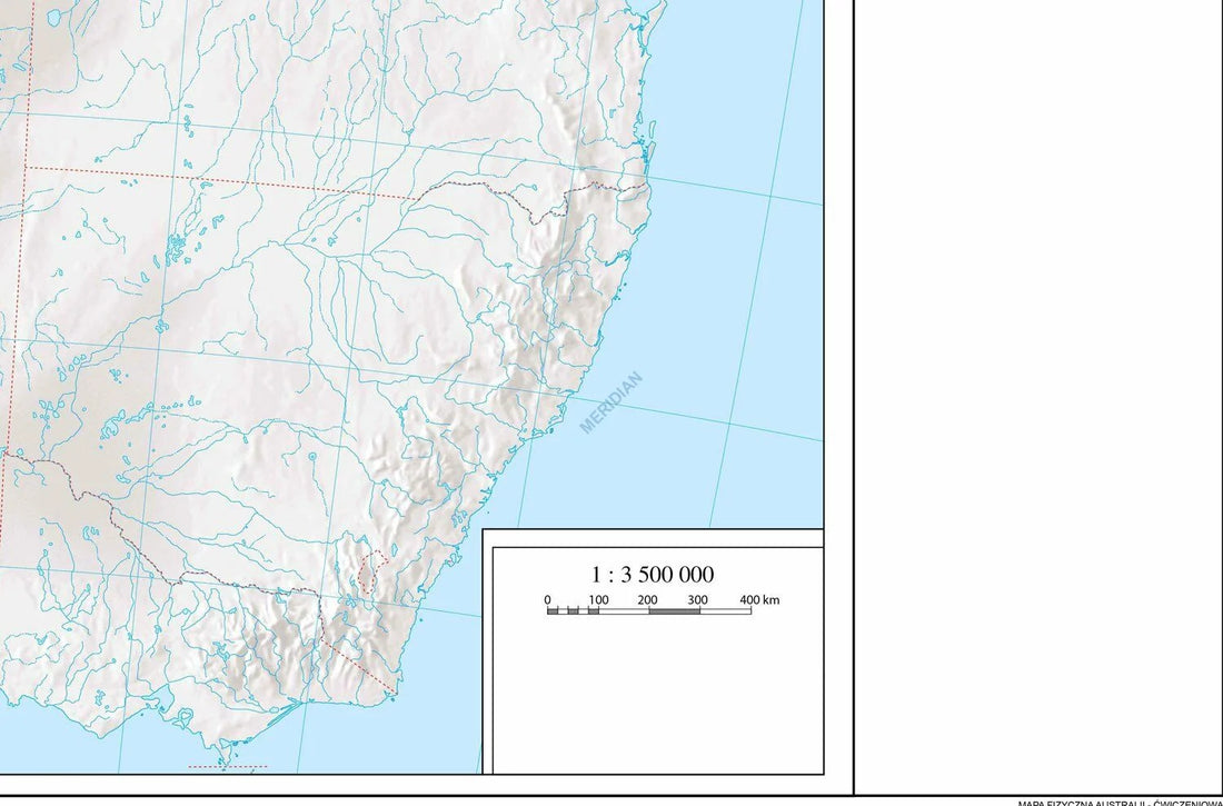 Mapa konturowa Australii