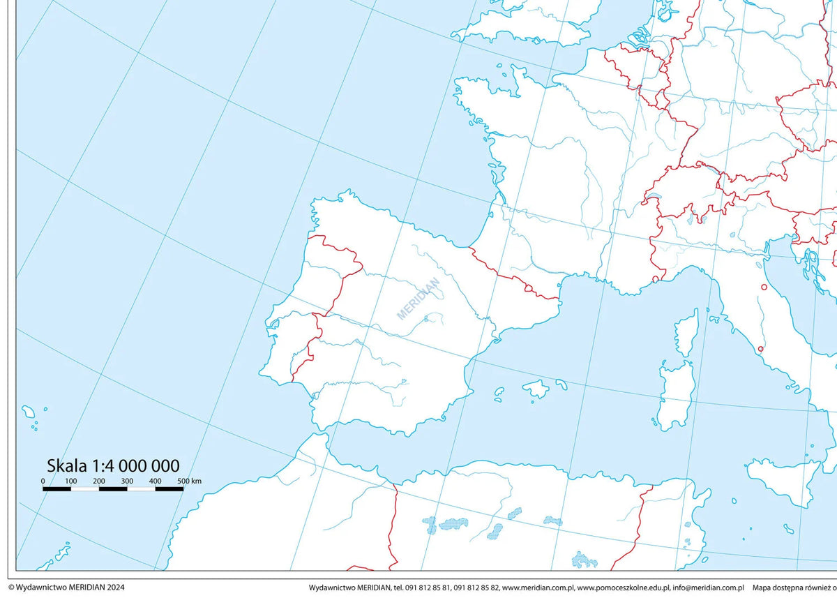 Mapa konturowa Europy - zdjęcie 2