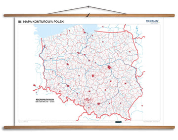 Mapa konturowa Polski