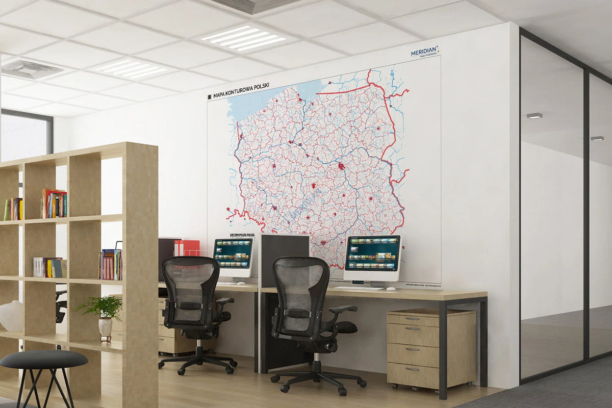 Mapa konturowa Polski - zdjęcie 4