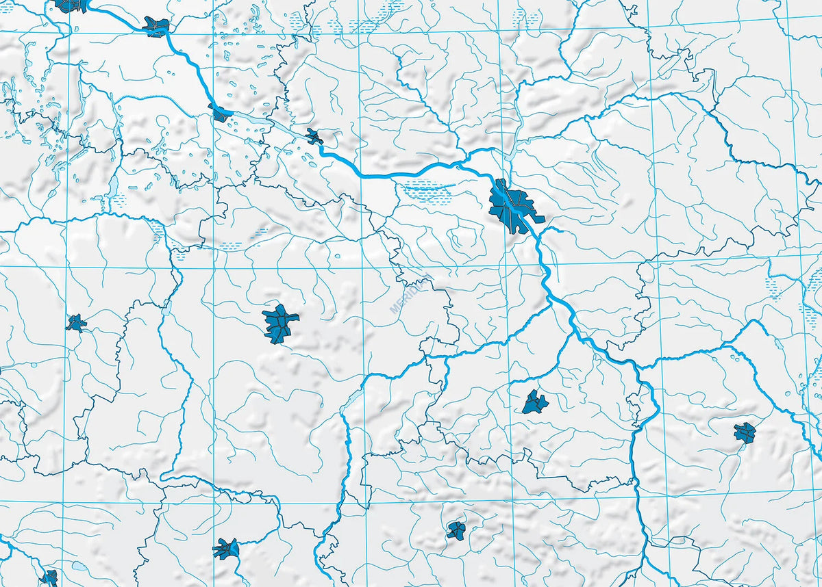 Mapa konturowo-hipsometryczna Polski - ćwiczeniowa - zdjęcie 2