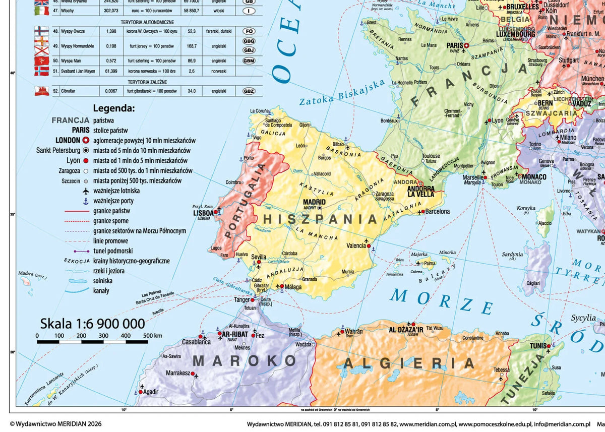 Mapa polityczna Europy 100x70 cm - zdjęcie 2