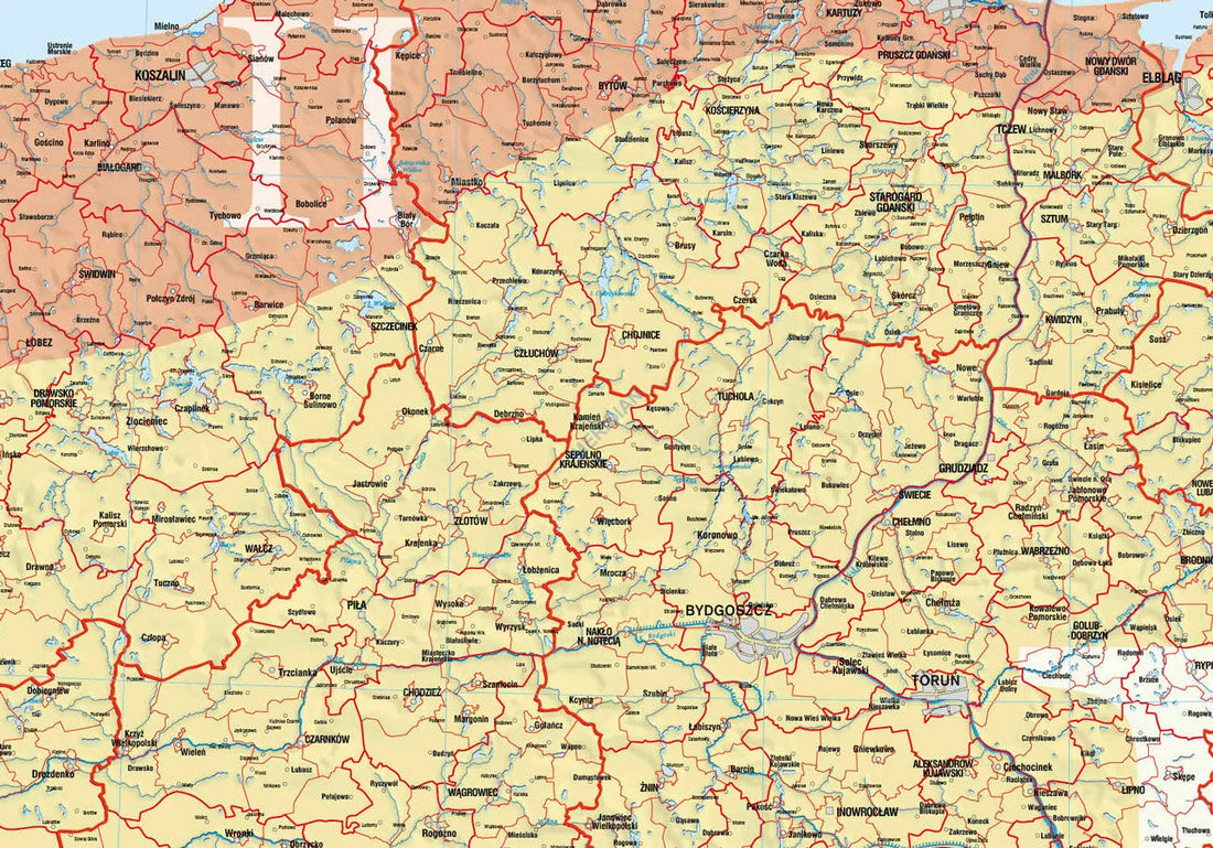 Mapa Polski z podziałem na strefy obciążenia wiatrem