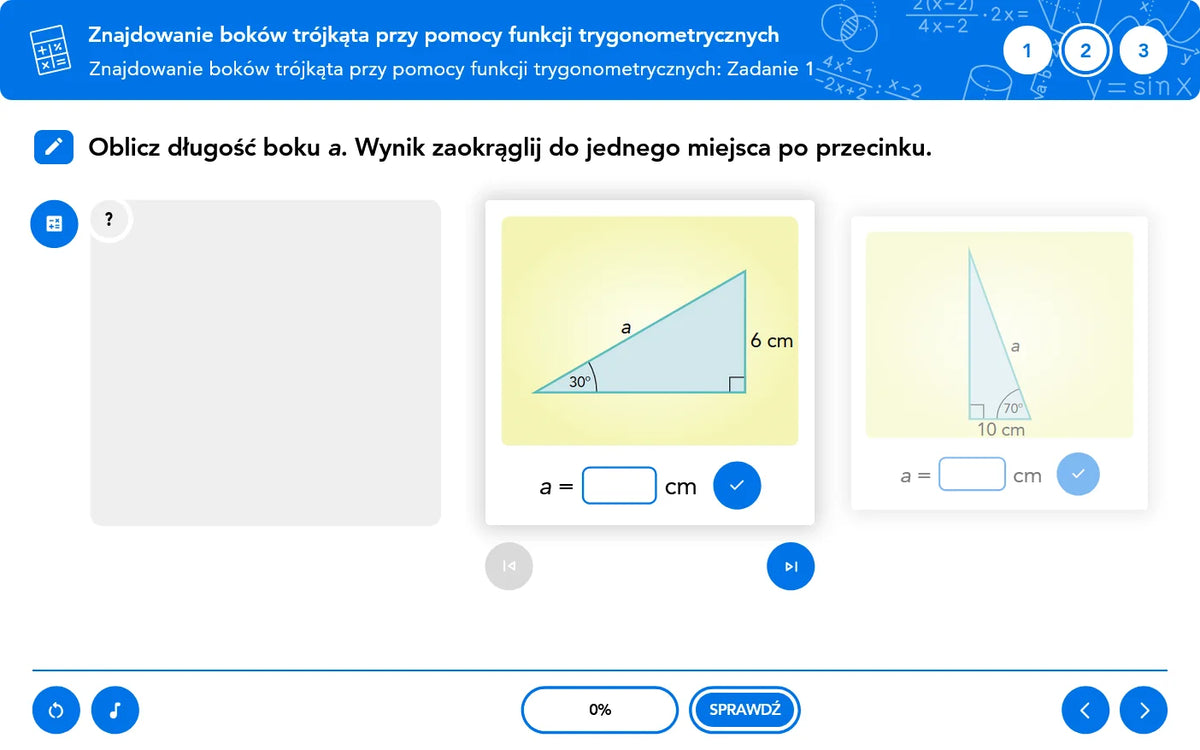 Matematyka Teoria i Praktyka: stosunki trygonometryczne i kalkulator
