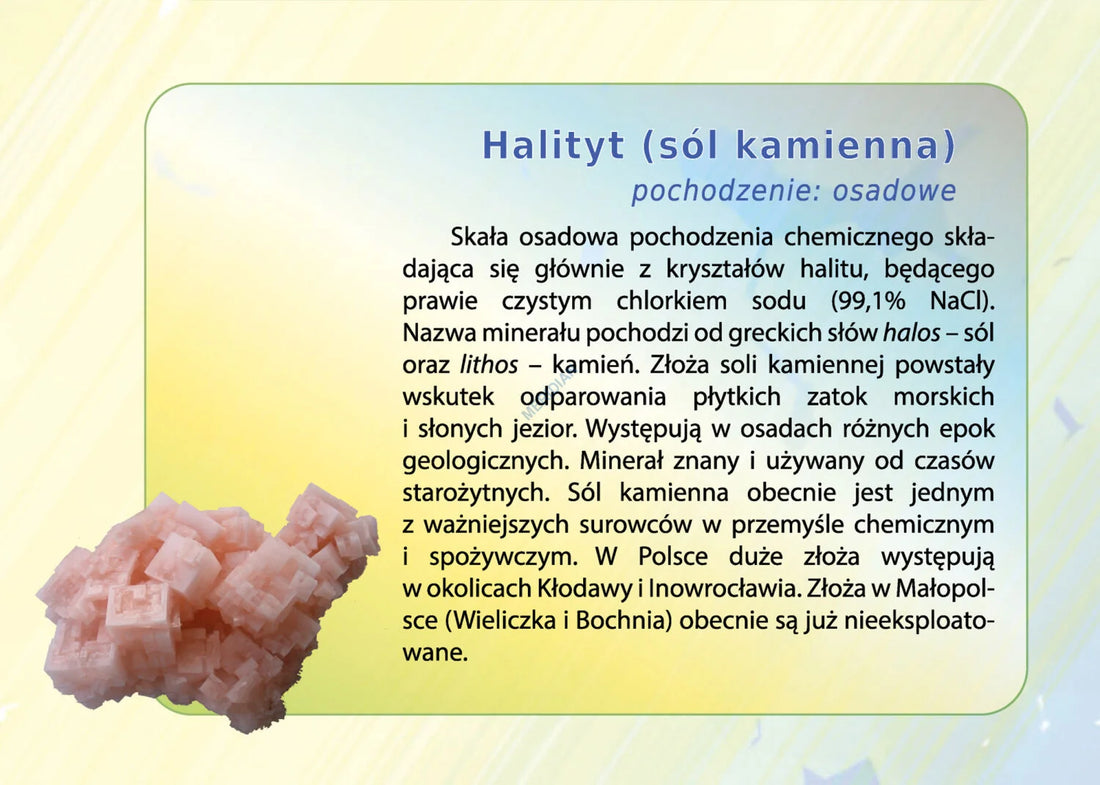 Minerały i skały - mapa ścienna