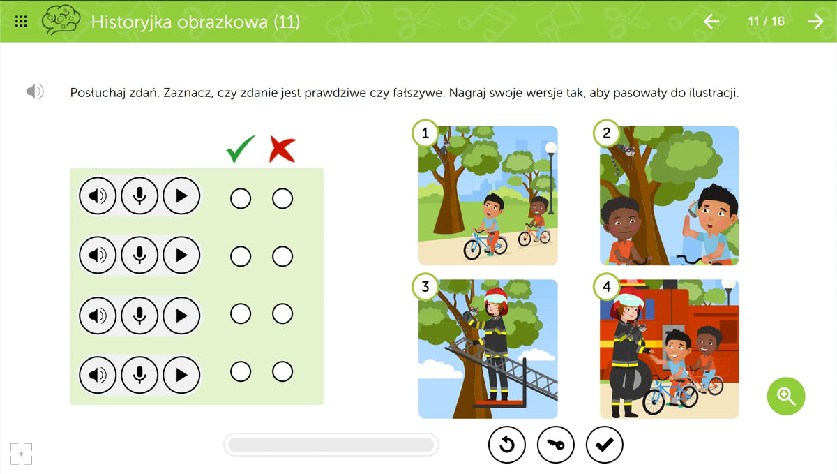 mTalent Afazja (3+, 11+), ekran ćwiczenia 1