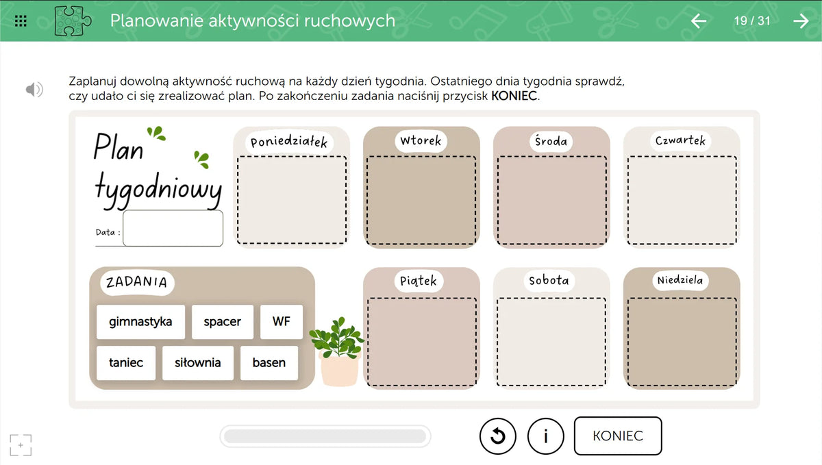 mTalent Autyzm. Tworzenie Umiejętności Życiowych - uczeń starszy (tablet w zestawie), ekran ćwiczenia 2