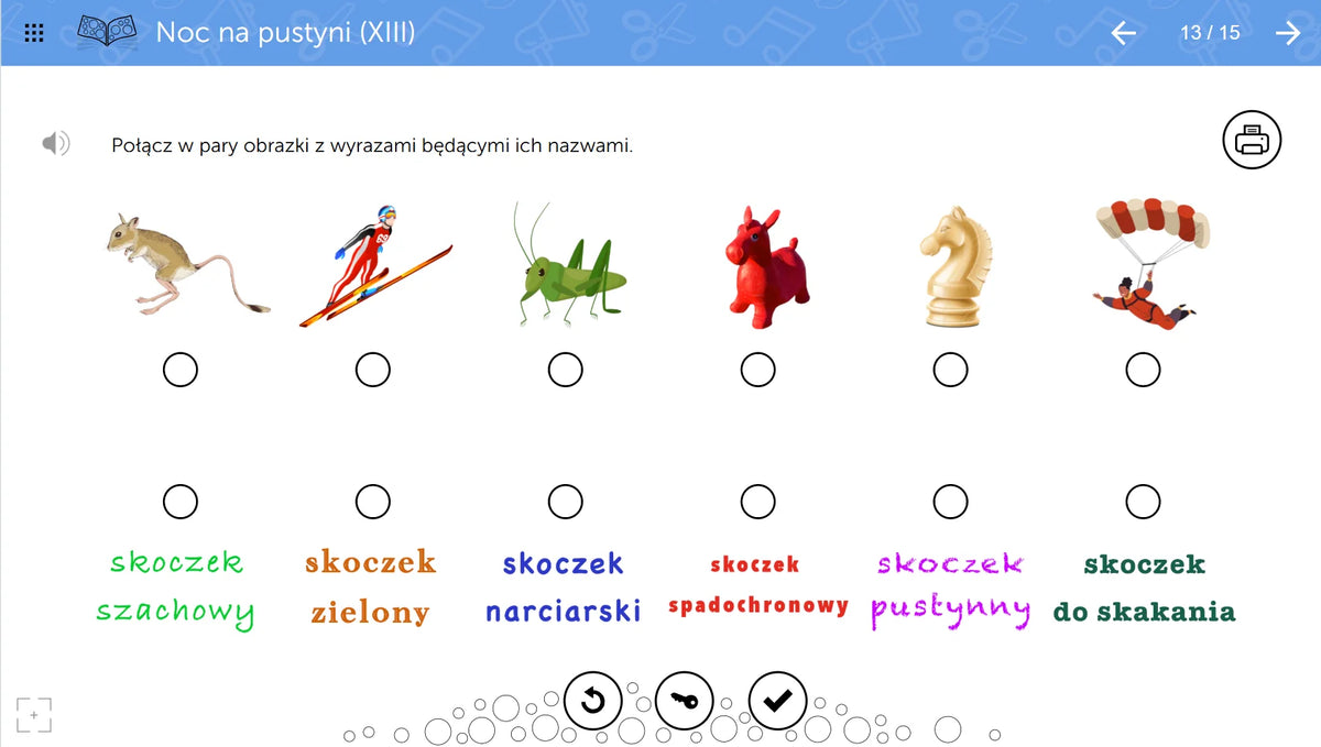 mTalent Czytanie ze zrozumieniem, ekran ćwiczenia 2